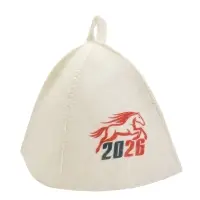 Шапка для бани с принтом "СГ 2026", светлая