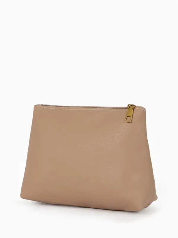 Сумка - мешок женская TEXTURA, на магните, с косметичкой, 34&times;12&times;27 см, бежевая
