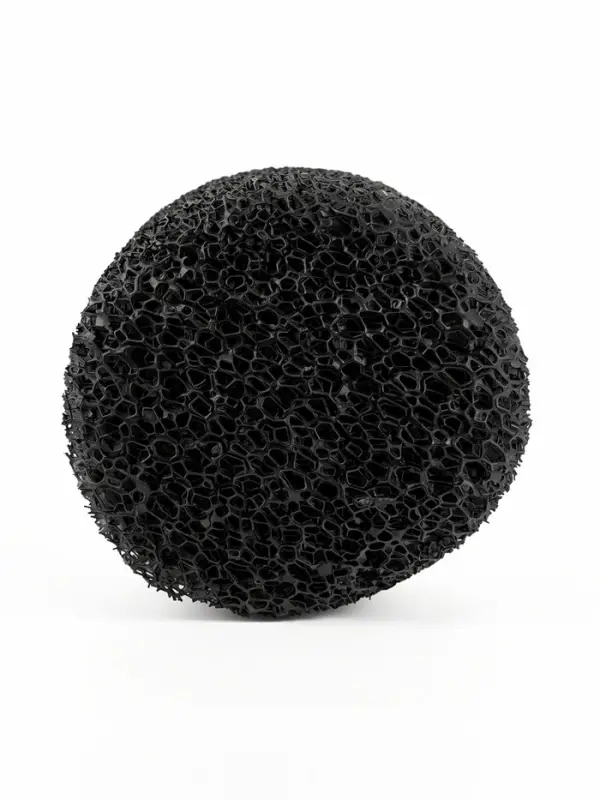 Губка круглая № 1, среднепористая 30PPI, 5&times;5&times;8.5, черная