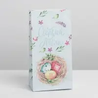 Пакет подарочный без ручек «Светлой Пасхи!», 10×19.5×7 см