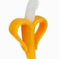 Набор силиконовых прорезывателей для зубов «Банан, погремушка», 2 шт., Крошка Я