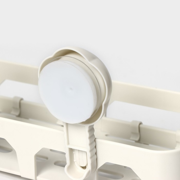 Полка на вакуумных присосках, 30×13×16 см, цвет белый Полка на вакуумных присосках, 30×13×16 см, цвет белый