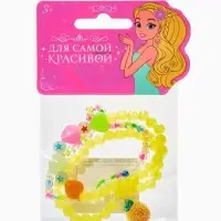 Браслет детский «Выбражулька», 3 шт. набор, ананас, бусины, цветной Браслет детский «Выбражулька», 3 шт. набор, ананас, бусины, цветной