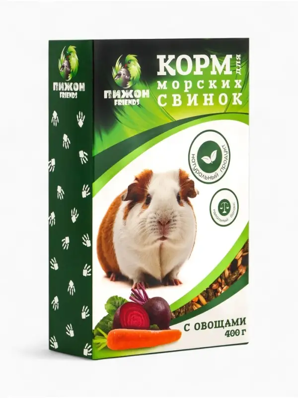 Корм &laquo;Пижон&raquo; для морских свинок, с овощами, 400 г