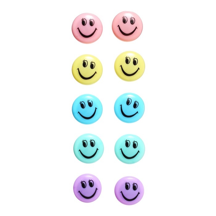 Набор магниты для доски d-3см, 10 штук, на блистере, пастель Набор магниты для доски d-3см, 10 штук, на блистере, пастель