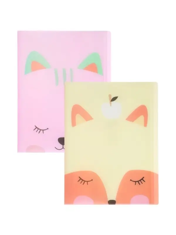 Папка формат А4, с 40 прозрачными файлами &laquo;Зверята&raquo;, МИКС