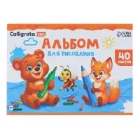 Набор альбомов для рисования Calligrata, 2 штуки, А4, 40 листов, на скрепке