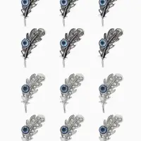 Брошь-оберег "Пёрышко",  (фас 12шт), цвет МИКС