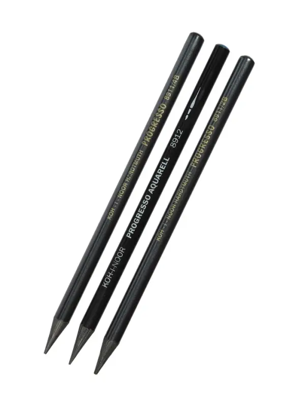 Набор карандашей цельнографитовых Koh-I-Noor. PROGRESSO 8915, 6 штук, разной твёрдости, круглый