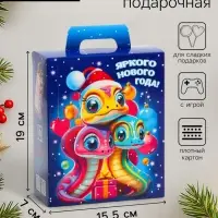 Подарочная коробка Новогодняя Презент «Диско» с анимацией, для сладких подарков, 15.5×7×19 см Подарочная коробка Новогодняя Презент «Диско» с анимацией, для сладких подарков, 15.5×7×19 см