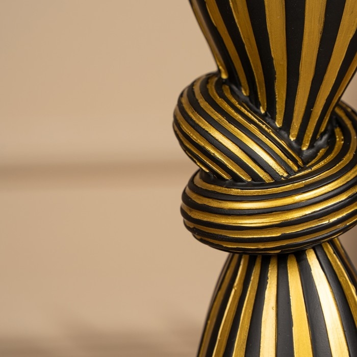 Подсвечник для одной свечи «Узел», цвет черно-золотой 29,5 х 7,5 х 7,5 см