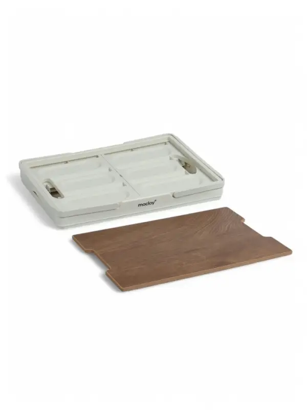 Стол - корзина maclay 2 в 1, складная, 30 л, 44&times;30&times;24/6 см, светло-серая