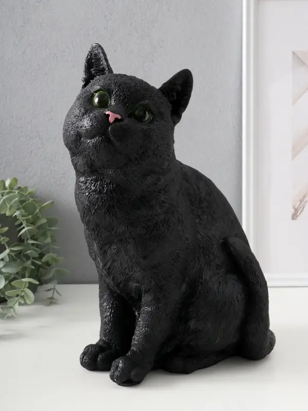 Фигурка (гипс) Кошка Черная окраска. Высота 31,5 см, Ширина 16 см, Длина 24 см. Фигурка (гипс) Кошка Черная окраска. Высота 31,5 см, Ширина 16 см, Длина 24 см.