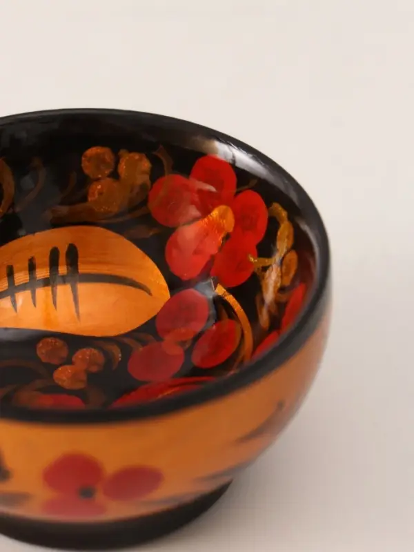 Солонка &laquo;Каравай&raquo;, 7.5&times;3 см, хохлома, дерево