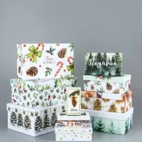 Набор подарочных новогодних коробок 10 в 1 «Новогодние мечты», 30×19×11.5 - 12×6.5×4 см Набор подарочных новогодних коробок 10 в 1 «Новогодние мечты», 30×19×11.5 - 12×6.5×4 см