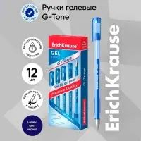 Ручка гелевая ErichKrause. G-Tone, синий стержень, узел 0.5 мм