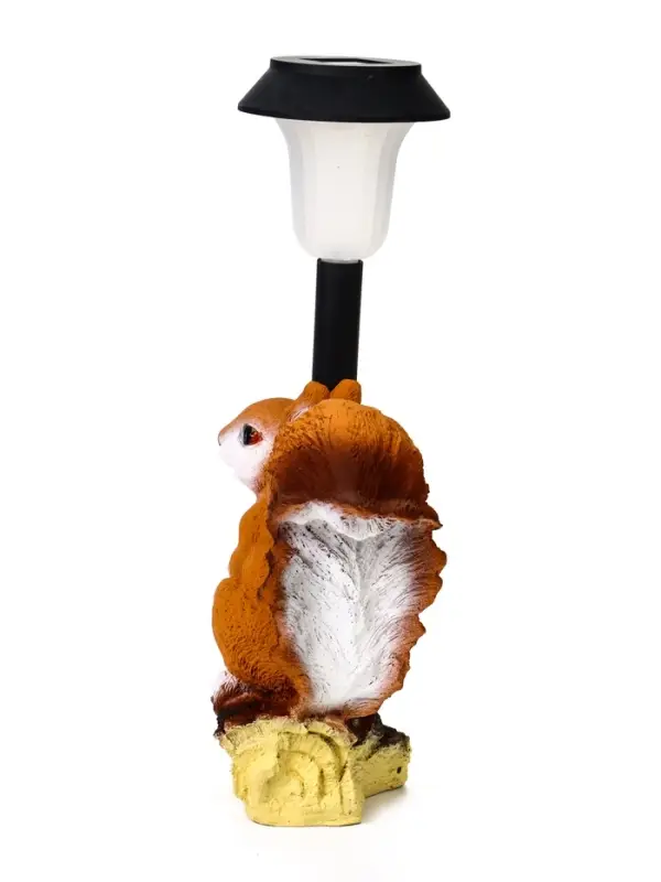 Садовая фигура - фонарь из полистоуна &laquo;Белка с орешком&raquo;, 24&times;16&times;24 см