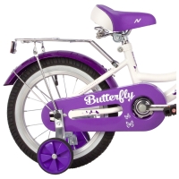 Велосипед 14" Novatrack BUTTERFLY, цвет белый/фиолетовый