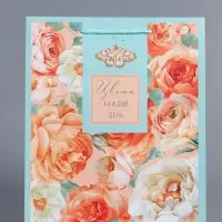 Пакет подарочный "Цвети каждый день" ламинированный 26 х 12 х 32 см