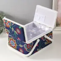 Шкатулка для рукоделия и шитья &laquo;Цветочная мозаика&raquo;, хранение ниток, иголок, мелочи, 19&times;26&times;14.5 см