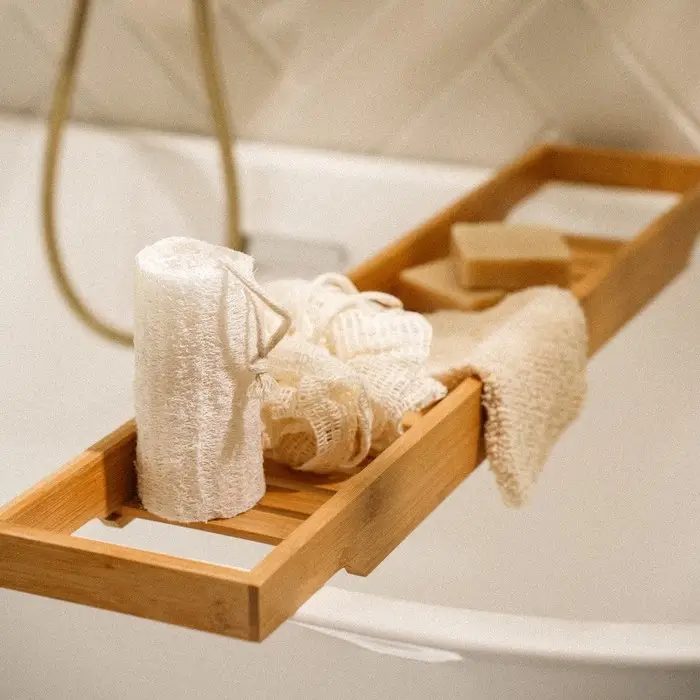 Мочалки для ванной SL Home &laquo;Ортика&raquo;, 3 мочалки, розочка, варежка, люффа, бежевые