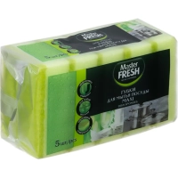 Губки для посуды Master FRESH MAXI 5 шт/уп