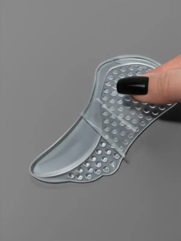 Полустельки для обуви, с супинатором, массажные, на клеевой основе, силиконовые, 12&times;6 см, пара, прозрачные
