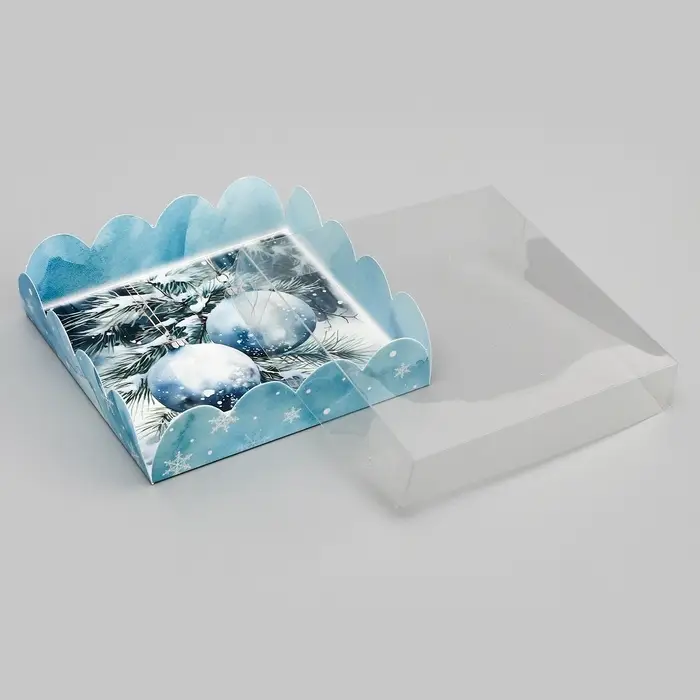 Коробка для печенья, «Чудеса случается», 12×12×3 см, Новый год Коробка для печенья, «Чудеса случается», 12×12×3 см, Новый год