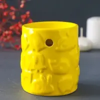 Аромалампа для эфирных масел &laquo;Зверята&raquo;, керамика, жёлтая, 6.7&times;6.7&times;7.5 см
