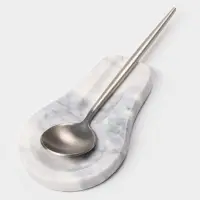 Подставка под ложку Marble, мрамор, белая
