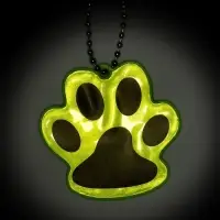 Светоотражающий элемент &laquo;Лапка&raquo;, двусторонний, 5.5&times;4.8 см, цвет жёлтый