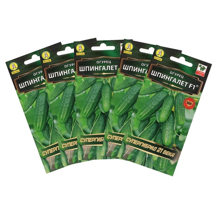 Семена Огурец Семена Огурец "Шпингалет" F1, партенокарпический, набор 5 шт