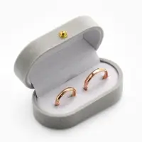 Футляр под серьги, кольца, &laquo;Овал вытянутый&raquo;, бархатный, 7.5&times;4&times;3 см, серый