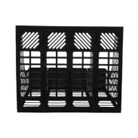 Лоток для бумаг Calligrata с отделениями для пишущих принадлежностей, вертикальный, 4 отделения, чёрный