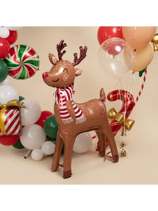 Воздушный шар фольгированный 46 Воздушный шар фольгированный 46" «Новогодний олень», под воздух
