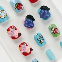 Детские накладные ногти &laquo;Сладости&raquo;, 12 шт.