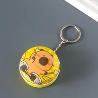 Шкатулка-брелок круглая "Капибара" МИКС 4,5х4,5х2 см