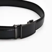 Ремень мужской, ширина 3.7 см, пряжка автомат, чёрный