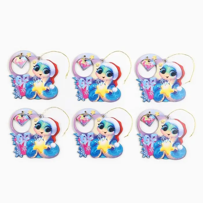 Елочная игрушка «Нежность» 6 шт., 8.8×8.7 см Елочная игрушка «Нежность» 6 шт., 8.8×8.7 см