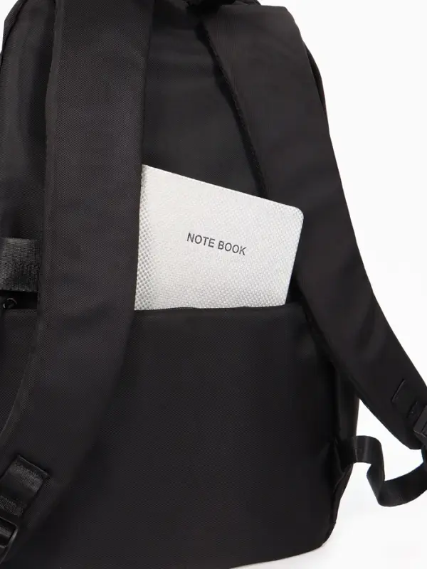 Рюкзак школьный, 2 отделения, 5 карманов, 33&times;17&times;47 см, чёрный