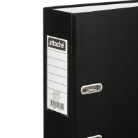 Папка-регистратор 80 мм Attache , черный Экономи,ПБП1,карм.кор