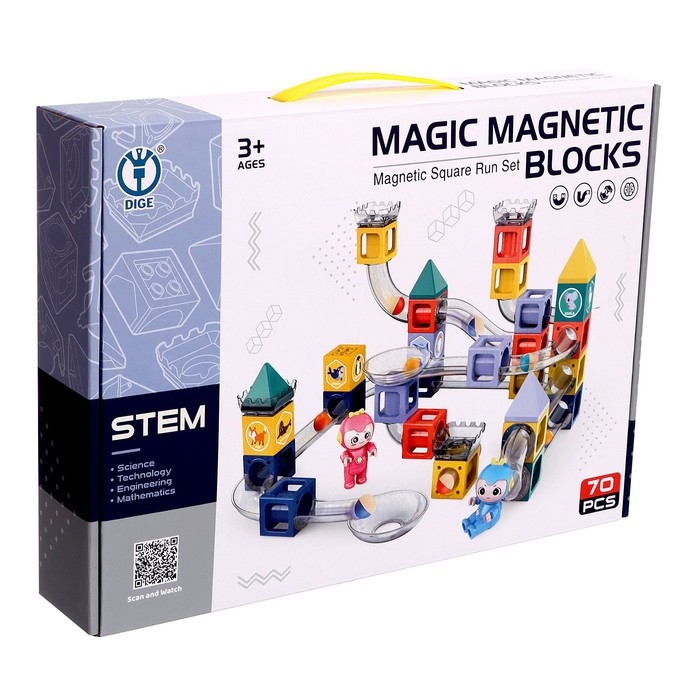 Конструктор магнитный «Марблс», 70 деталей Конструктор магнитный «Марблс», 70 деталей