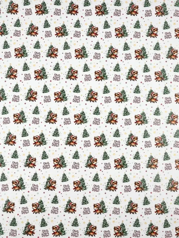 Бумага упаковочная глянцевая &laquo;С Новым годом и Рождеством&raquo;, 70&times;100 см