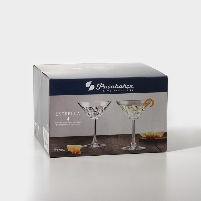 Набор стеклянных фужеров ESTRELLA, 210 мл, 4 шт Набор стеклянных фужеров ESTRELLA, 210 мл, 4 шт