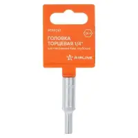 Головка торцевая 1/4"DR шестигранная 4мм, L=50мм пласт.подвес