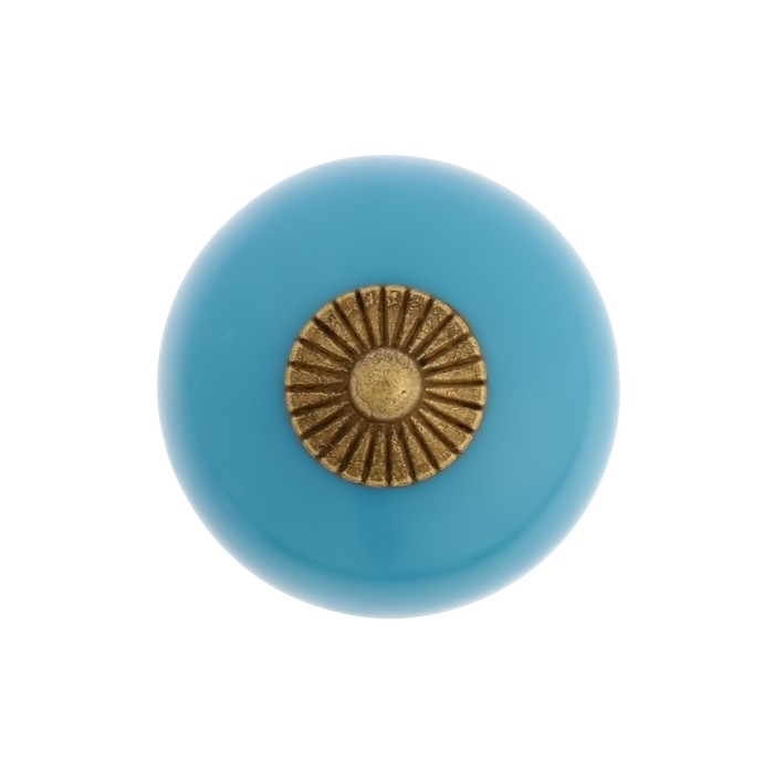 Ручка кнопка DOME Ceramics 003, керамическая, синяя Ручка кнопка DOME Ceramics 003, керамическая, синяя