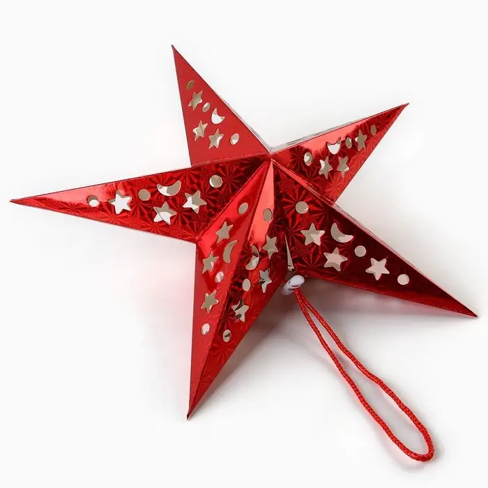 Звезда интерьерная с гирляндой модель G-15 Звезда интерьерная с гирляндой модель G-15 "Бой курантов", 45 х 45 см