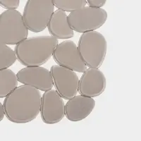 Коврик в раковину "Галька" 30х40 см прозрачный, цвет  серо-коричневый