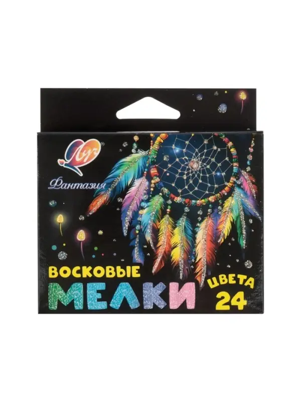 Мелки восковые 24 цвета &laquo;Луч&raquo;, круглые, МИКС