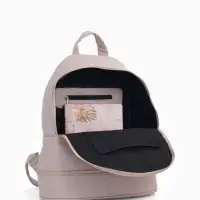 Рюкзак женский на молнии, с карманом, размер 27&times;13.5&times;33 см, бежевый